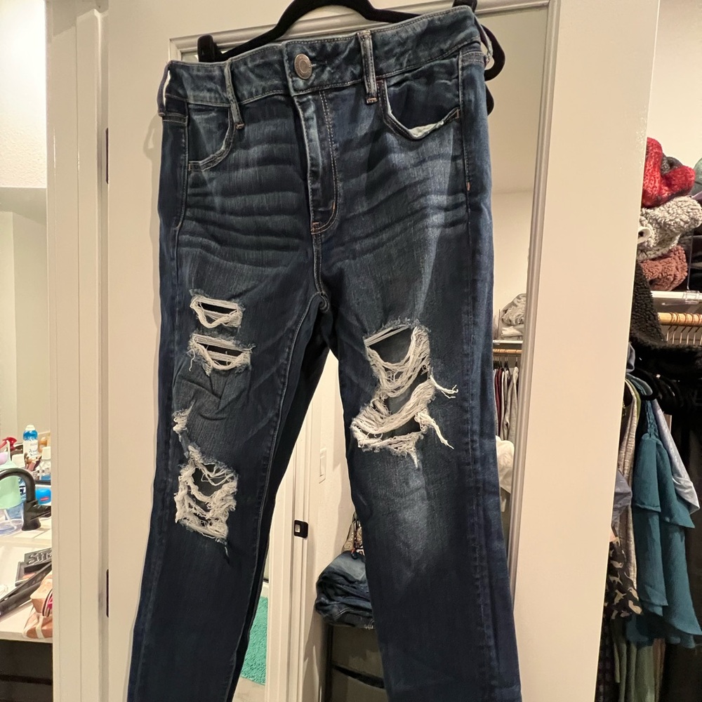 Distressed - skinny AE JEANS